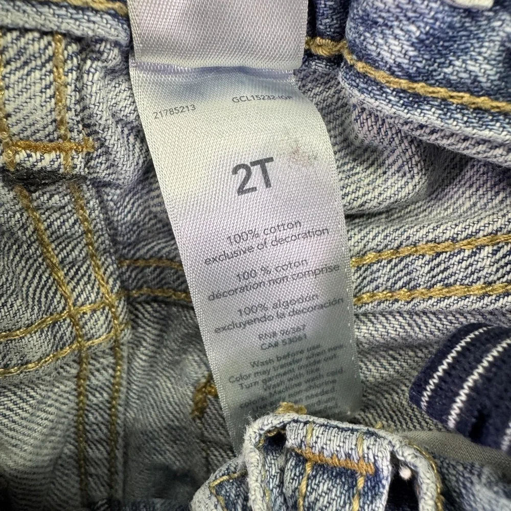 OshKosh B'gosh Jeans Boys 2T Blue Straight Denim Adjustable Waist Casual Play